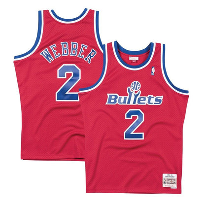 Washington Bullets 1994-95 Chris Webber Mitchell & Ness Red Swingman Jersey