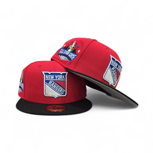 Red New York Rangers Black Visor Gray Bottom 1994 All Star Game Side Patch New Era 59Fifty Fitted