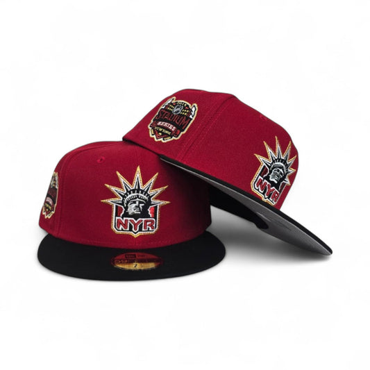 Red New York Rangers Black Visor Gray Bottom 2014 Stadium Series New York Side Patch New Era 59Fifty Fitted