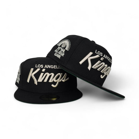 Black Los Angeles Kings Green Bottom 33rd All Star Game Side Patch New Era 59Fifty Fitted
