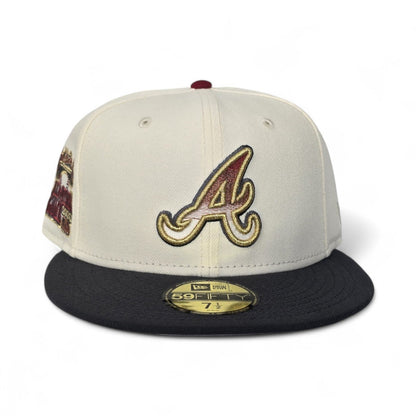 Off White Atlanta Braves Dark Gray Visor Gray Bottom 2000 All Star Game Side Patch New Era 59Fifty Fitted