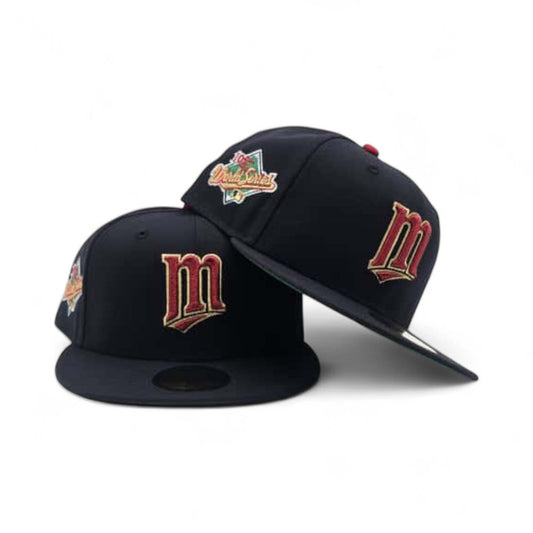Black Minnesota Twins Green Bottom 1987 World Series Side Patch New Era 59Fifty Fitted