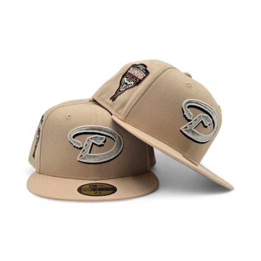 Mango Mocha Arizona Diamondbacks Gray Bottom 1998 Inaugural Season Side Patch New Era 59Fifty Fitted