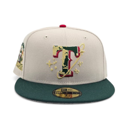Stone Texas Rangers Dark Green Visor Gray Bottom 2023 World Series Champions Side Patch New Era 59Fifty Fitted