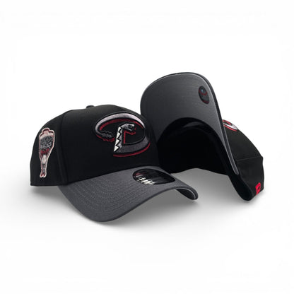Black Arizona Diamondbacks Dark Gray Curved Brim Gray Bottom 1998 Inaugural Side Patch New Era 9Forty Snapback