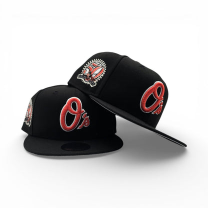 Black Baltimore Orioles Gray Bottom 50th Anniversary Side Patch New Era 9Fifty Snapback