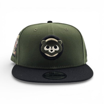 Rifle Green Chicago Cubs Black Visor Gray Bottom Be Alert Foul Balls Side Patch New Era 9Fifty Snapback