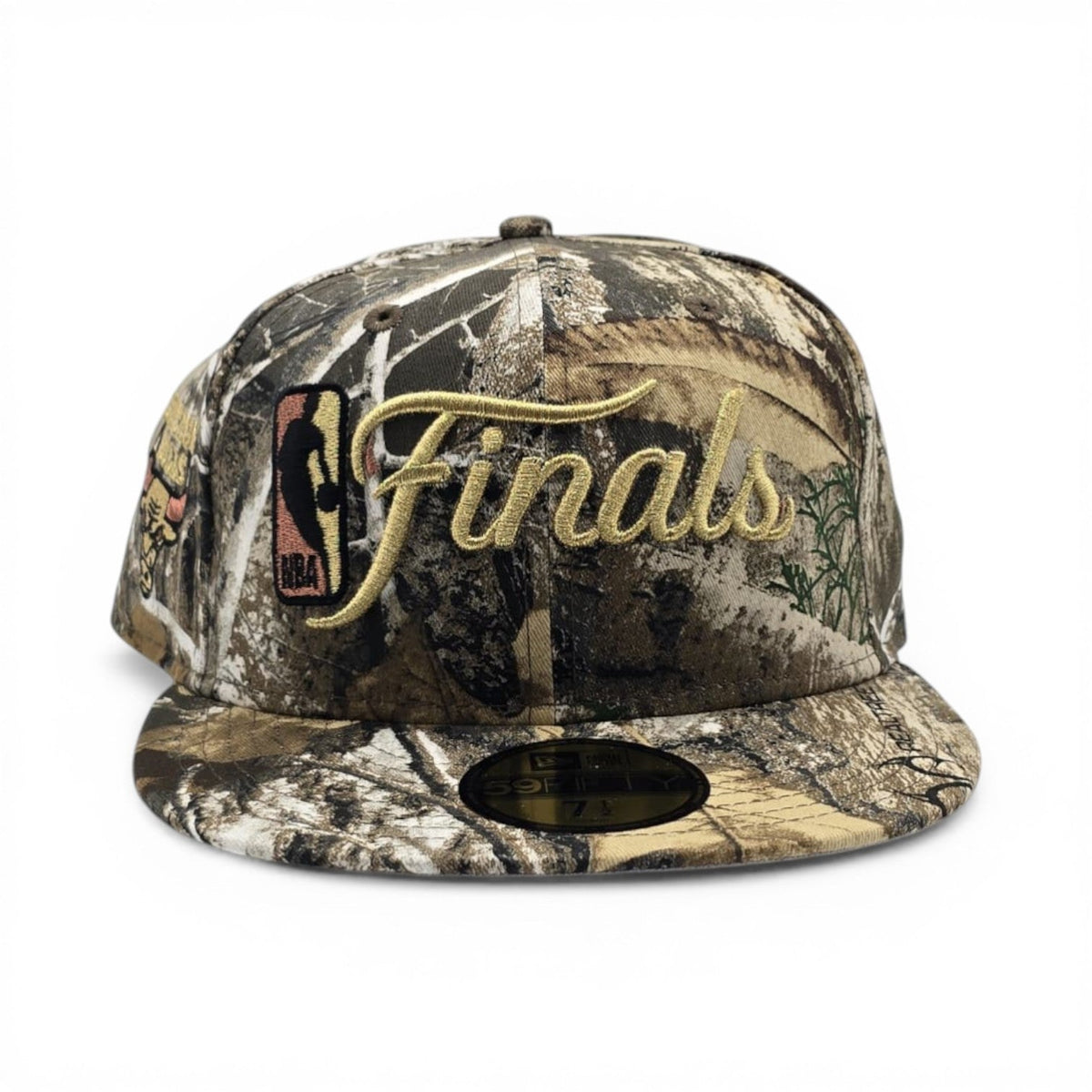 Real Tree NBA Finals Gray Bottom Chicago Bulls Side Patch New Era 59Fifty Fitted
