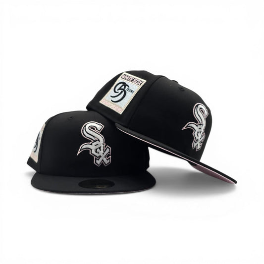 Black Chicago White Sox Pink Bottom 95 Years Side Patch New Era 59Fifty Fitted