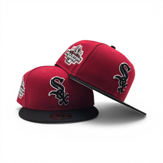 Red Chicago White Sox Black Visor Gray Bottom 2003 All Star Game Side Patch New Era 59Fifty Fitted