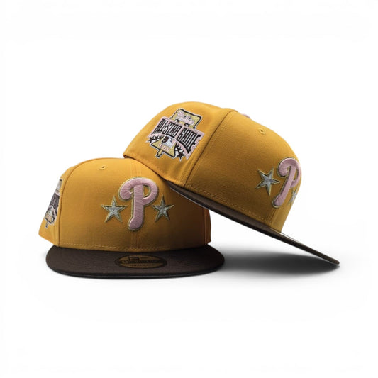 Yellow Philadelphia Phillies Brown Visor Gray Bottom 1996 All Star Game Side Patch New Era 9Fifty Snapback
