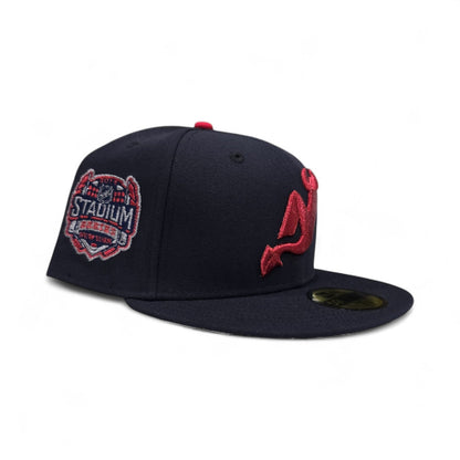 Navy Blue New Jersey Devils Gray Bottom 2014 New York Stadium Series Side Patch New Era 59Fifty Fitted