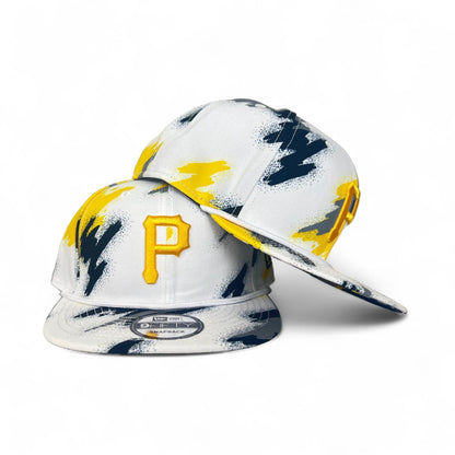 White Pittsburgh Pirates New Era Paint Collection 9Fifty Snapback