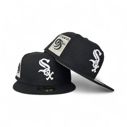 Black Chicago White Sox Gray Bottom 95 Years Side Patch New Era 59Fifty Fitted