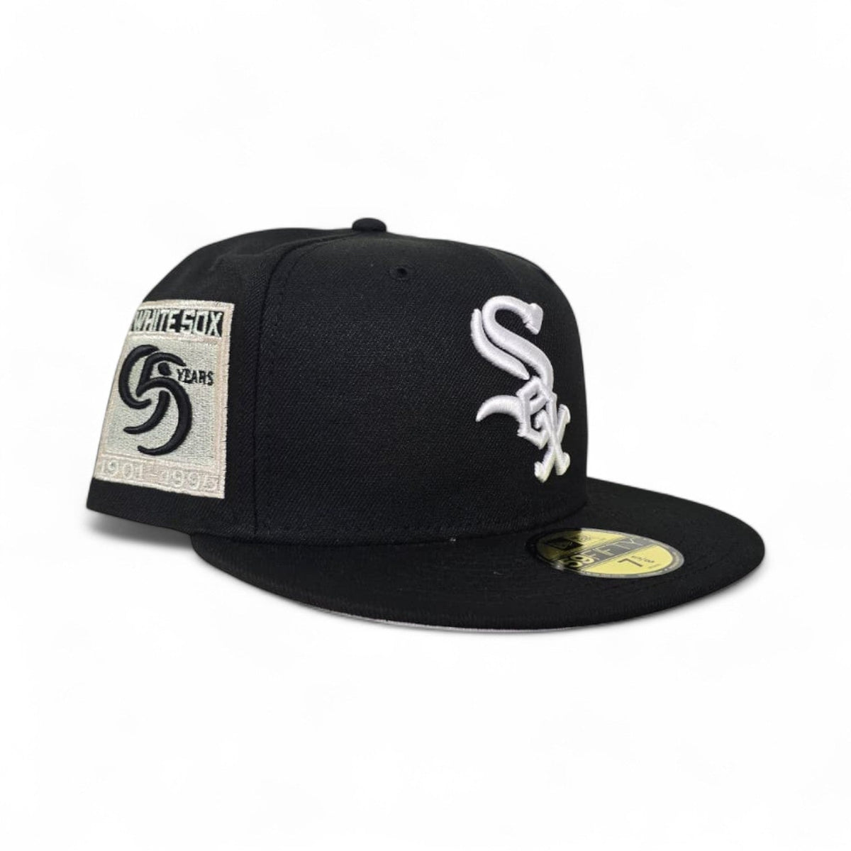 Black Chicago White Sox Gray Bottom 95 Years Side Patch New Era 59Fifty Fitted