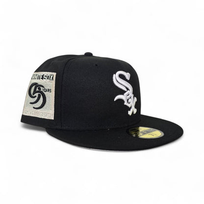 Black Chicago White Sox Gray Bottom 95 Years Side Patch New Era 59Fifty Fitted