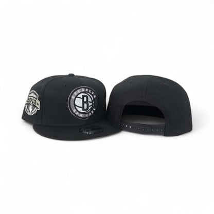 Black Brooklyn Nets Gray Bottom Established 2012 Side Patch New Era 9Fifty Snapback