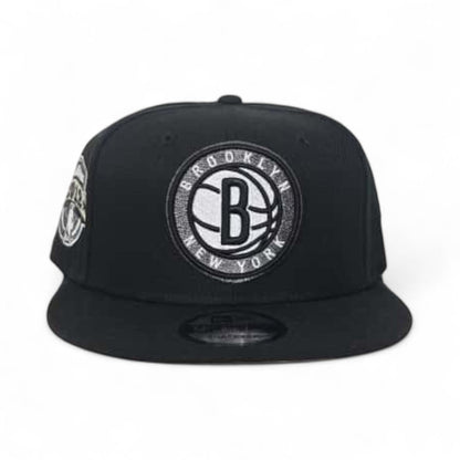 Black Brooklyn Nets Gray Bottom Established 2012 Side Patch New Era 9Fifty Snapback