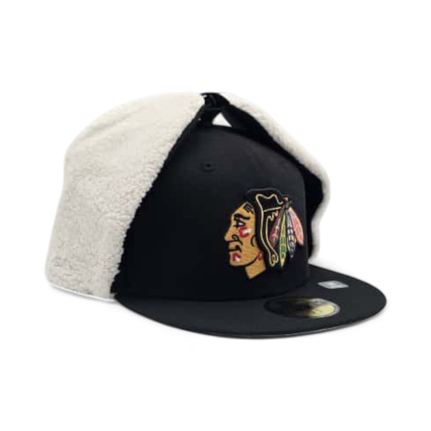 Black Chicago Blackhawks Gray Bottom Dogear New Era 59Fifty Fitted