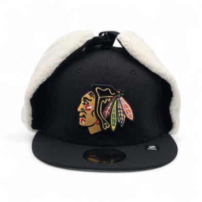 Black Chicago Blackhawks Gray Bottom Dogear New Era 59Fifty Fitted