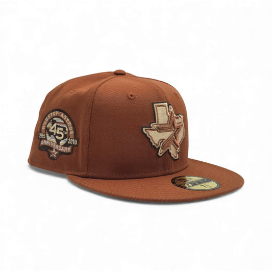 Rust Orange Houston Astros Green Bottom 45th Anniversary Side Patch New Era 59Fifty Fitted