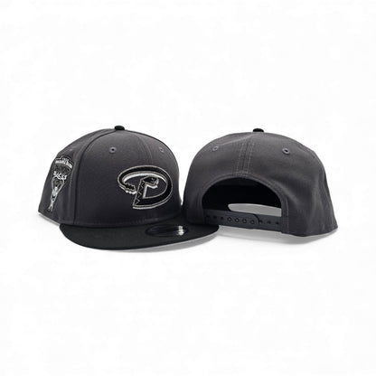 Dark Gray Arizona Diamondbacks Black Visor Gray Bottom 1998 Inaugural Season Side Patch New Era 9Fifty Snapback