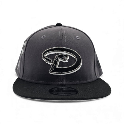 Dark Gray Arizona Diamondbacks Black Visor Gray Bottom 1998 Inaugural Season Side Patch New Era 9Fifty Snapback