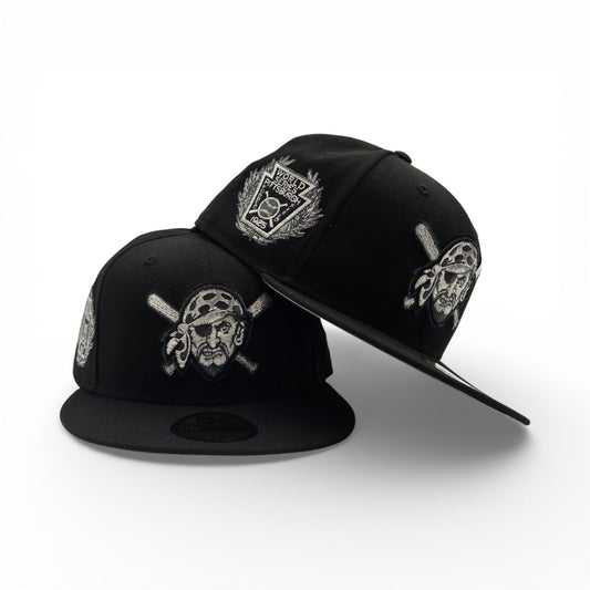 Black Pittsburgh Pirates Gray Bottom 1925 World Series Side Patch New Era 59Fifty Fitted