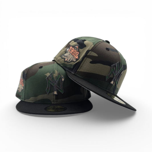 Woodland Camo New York Yankees Black Visor Gray Bottom 1999 World Series New Era 59Fifty Fitted
