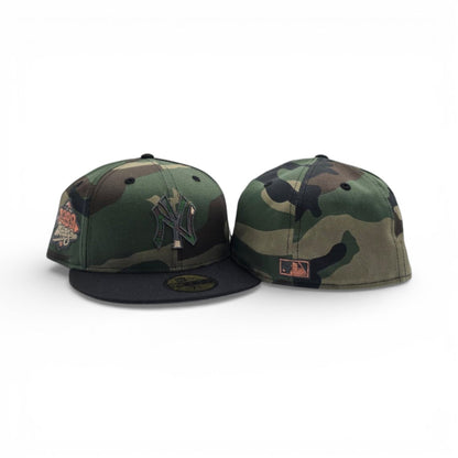 Woodland Camo New York Yankees Black Visor Gray Bottom 1999 World Series New Era 59Fifty Fitted