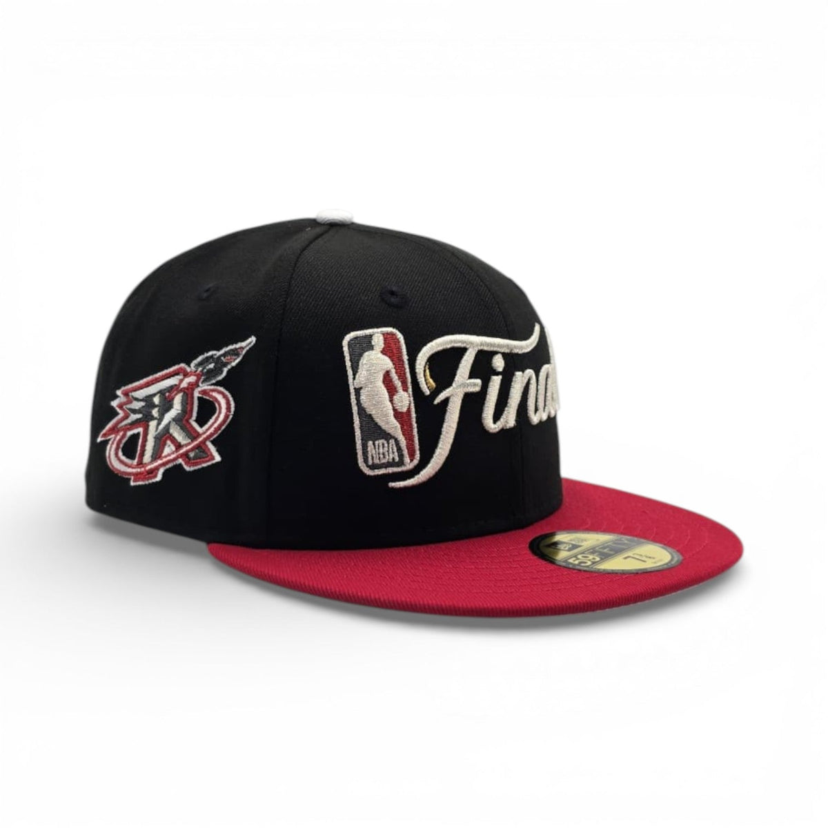 Black NBA Finals Red Visor Gray Bottom Houston Rockets Side Patch New Era 59Fifty Fitted