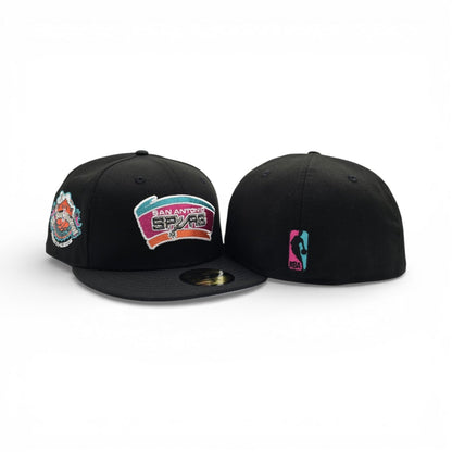Black San Antonio Spurs Gray Bottom 1996 All Star Weekend Side Patch New Era 59Fifty Fitted