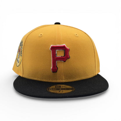 Yellow Pittsburgh Pirates Black Visor Gray Bottom 1974 All Star Game Side Patch New Era 59Fifty Fitted