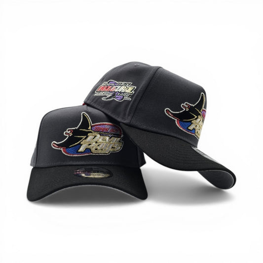 Dark Gray Tampa Bay Rays Black Curved Brim Gray Bottom 1998 Inaugural Side Patch New Era 9Forty Snapback