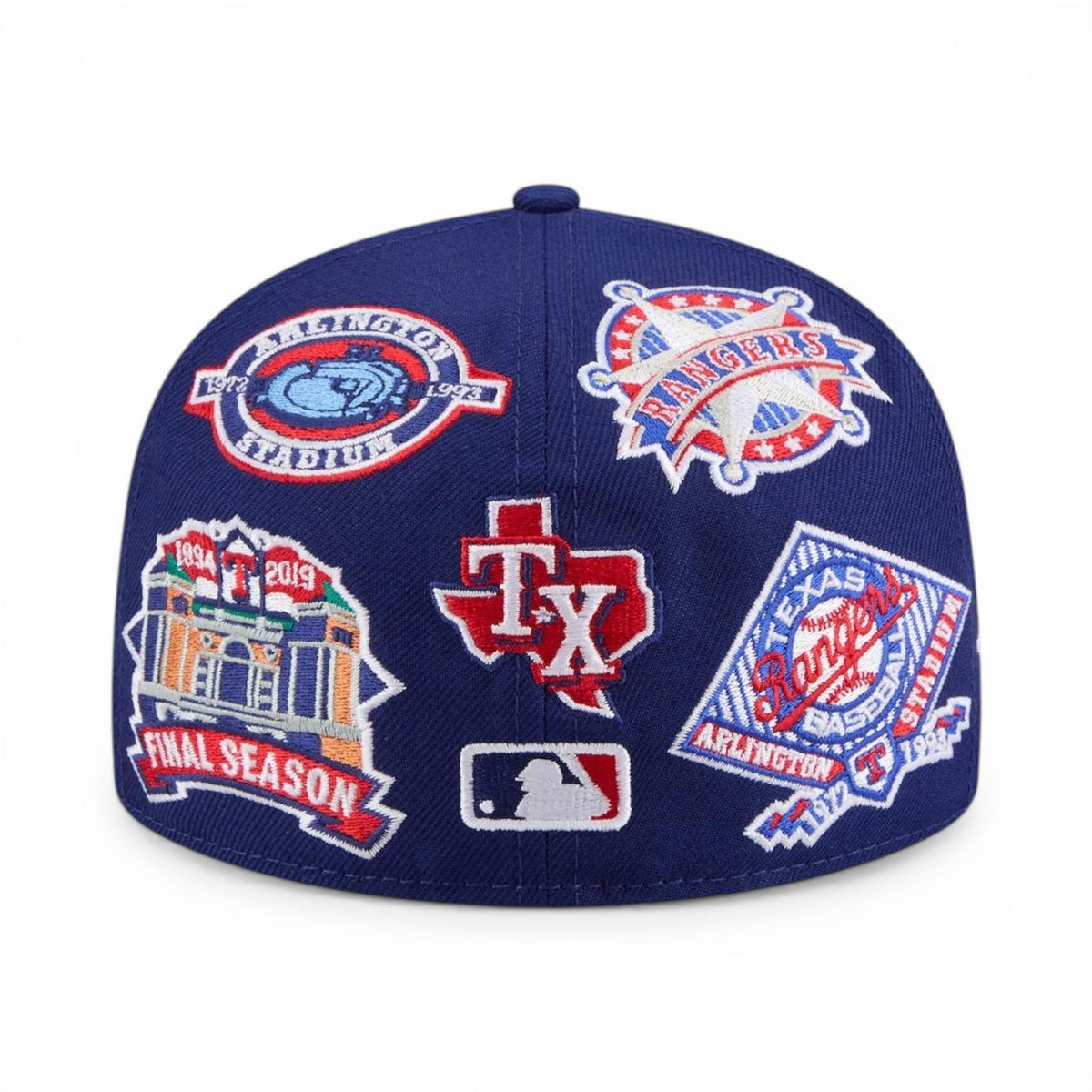 Royal Blue Texas Rangers All Over Logo Gray Bottom 59FIFTY New Era Fitted