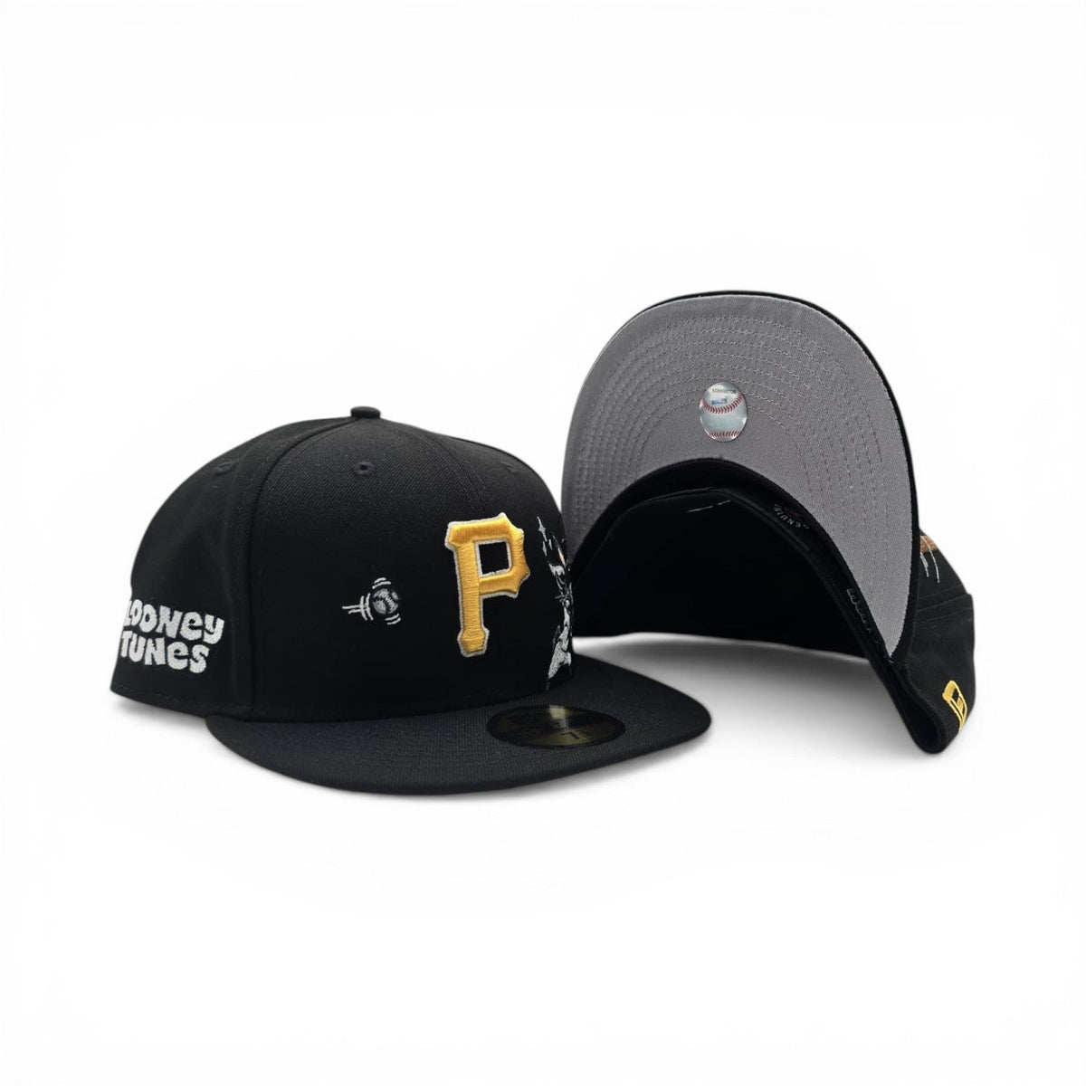 Black Pittsburgh Pirates Gray Bottom Looney Tunes Bugs Bunny New Era 59Fifty Fitted
