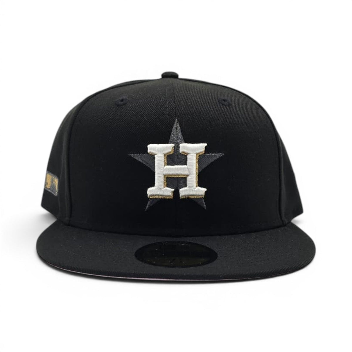 Black Houston Astros Pink Bottom MLB Batterman Side Patch New Era Fitted