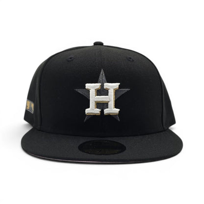 Black Houston Astros Pink Bottom MLB Batterman Side Patch New Era Fitted