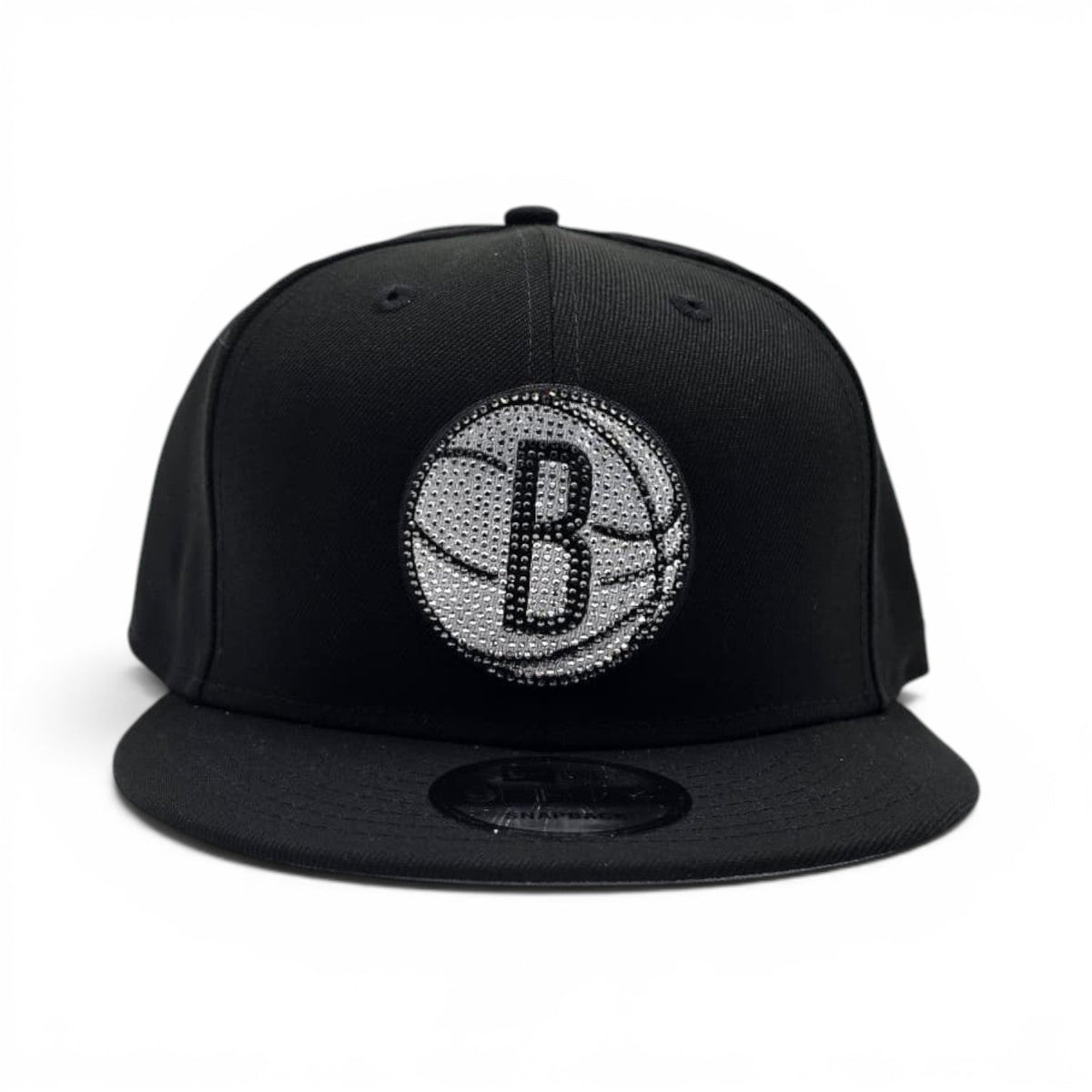 Black Brooklyn Nets Gray Bottom 2026 NBA Draft Rhinestone Logo New Era 9Fifty Snapback