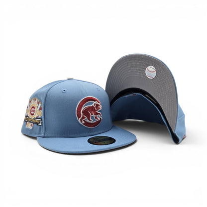 Sky Blue Chicago Cubs Gray Bottom 1990 All Star Game Side Patch New Era 59Fifty Fitted
