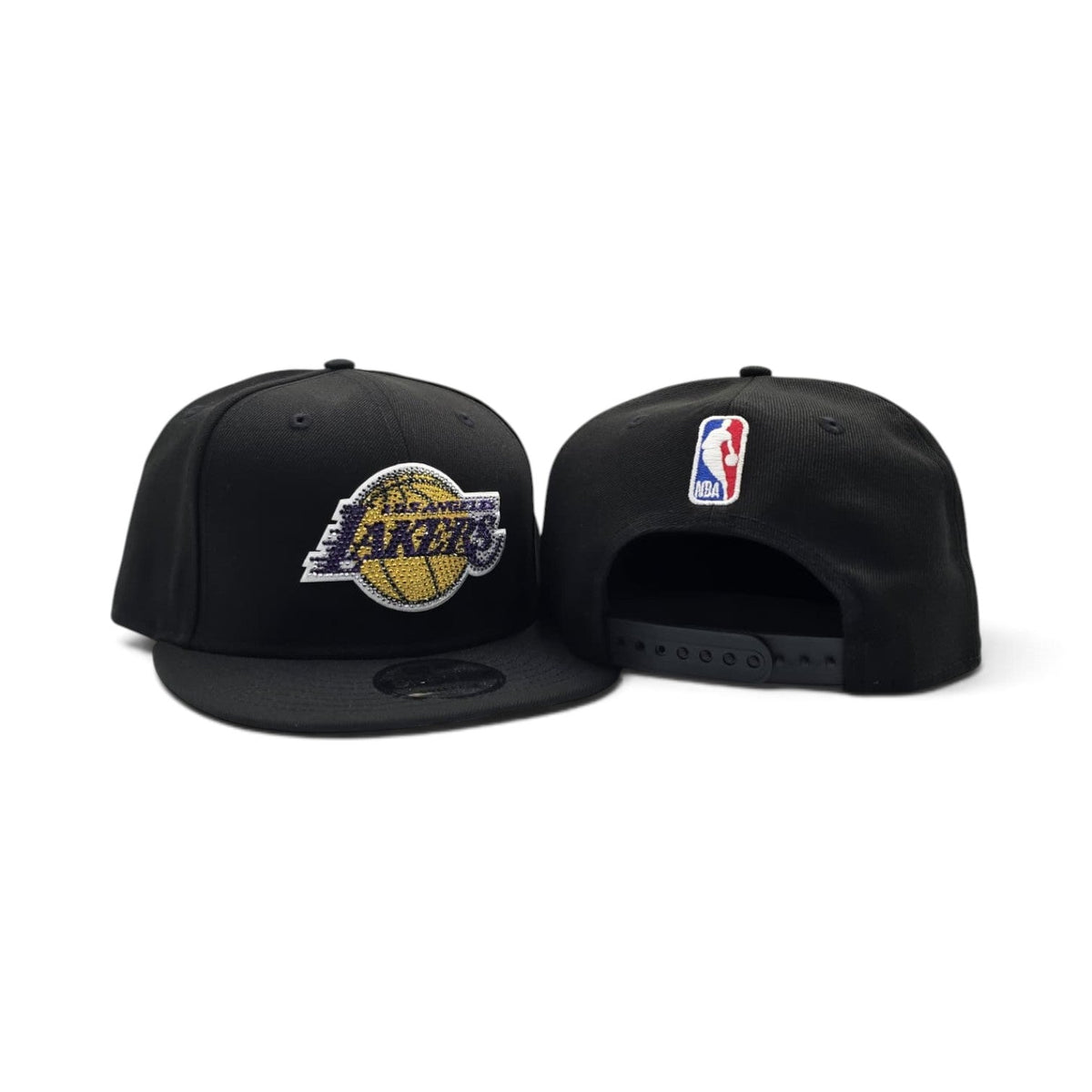 Black Los Angeles Lakers Gray Bottom 2026 NBA Draft Rhinestone Logo New Era 9Fifty Snapback