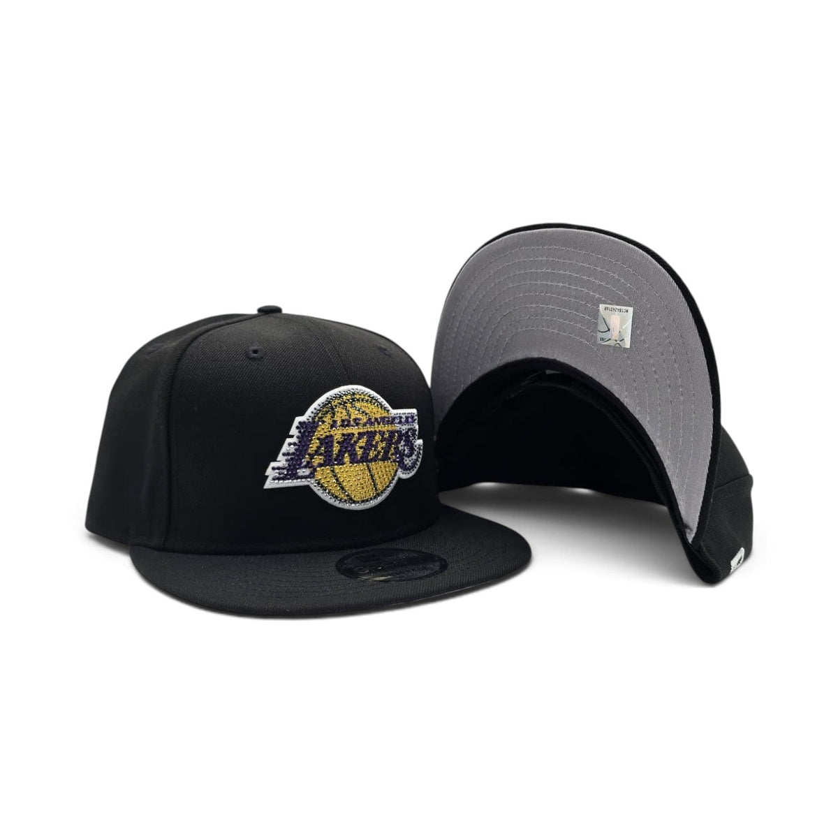 Black Los Angeles Lakers Gray Bottom 2026 NBA Draft Rhinestone Logo New Era 9Fifty Snapback