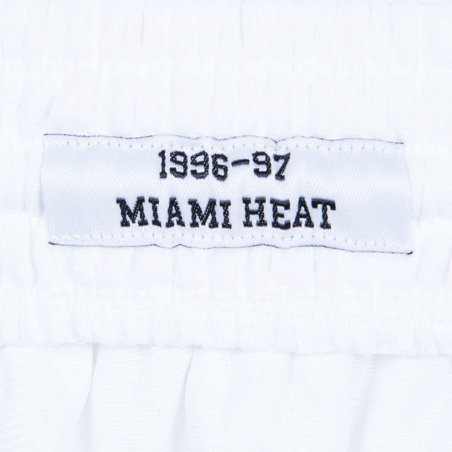 White Miami Heat Mitchell & Ness Hardeood Classic Men's Swingman Shorts