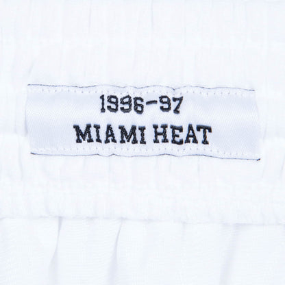 White Miami Heat Mitchell & Ness Hardeood Classic Men's Swingman Shorts