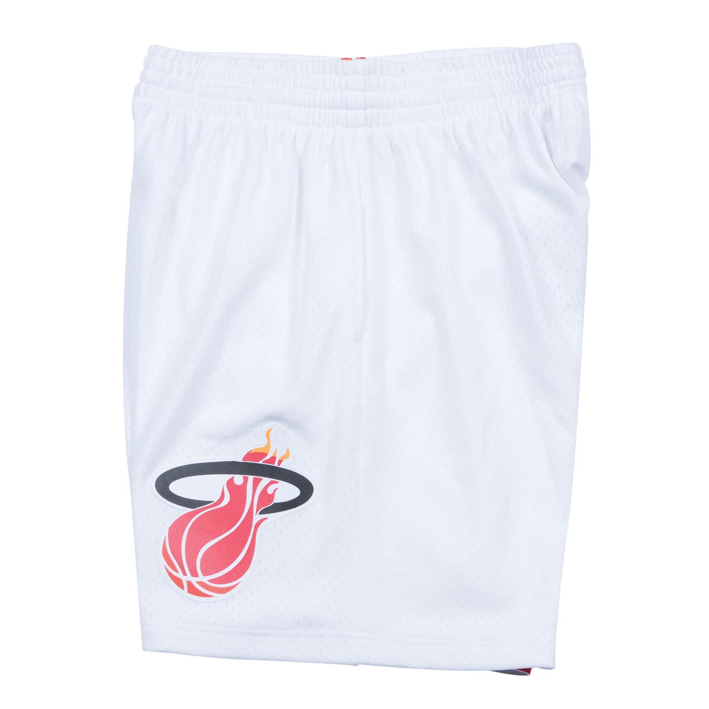 White Miami Heat Mitchell & Ness Hardeood Classic Men's Swingman Shorts