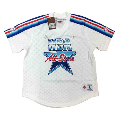 White NBA All Star Mitchell & Ness 1991 Mesh V-Neck Jersey