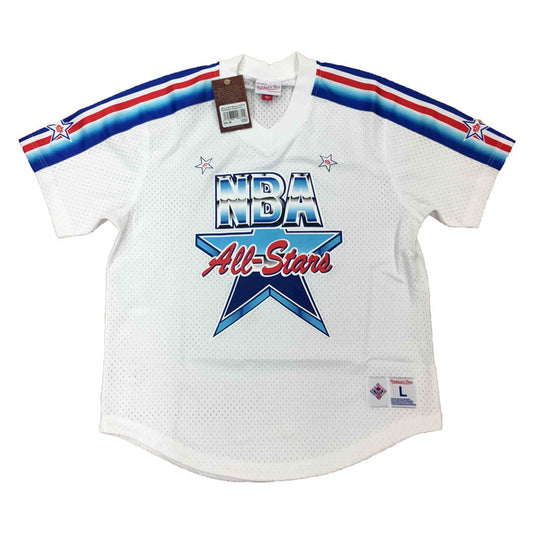 White NBA All Star Mitchell & Ness 1991 Mesh V-Neck Jersey