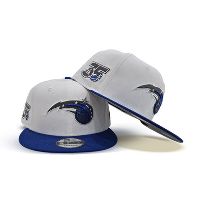 White Orlando Magic Royal Blue Visor Gray Bottom 35th Anniversary Side Patch New Era 9Fifty Snapback