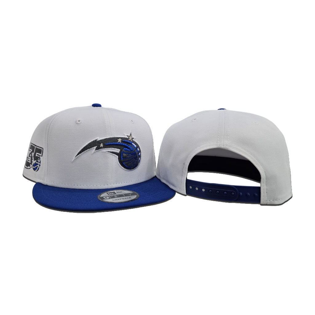 White Orlando Magic Royal Blue Visor Gray Bottom 35th Anniversary Side Patch New Era 9Fifty Snapback
