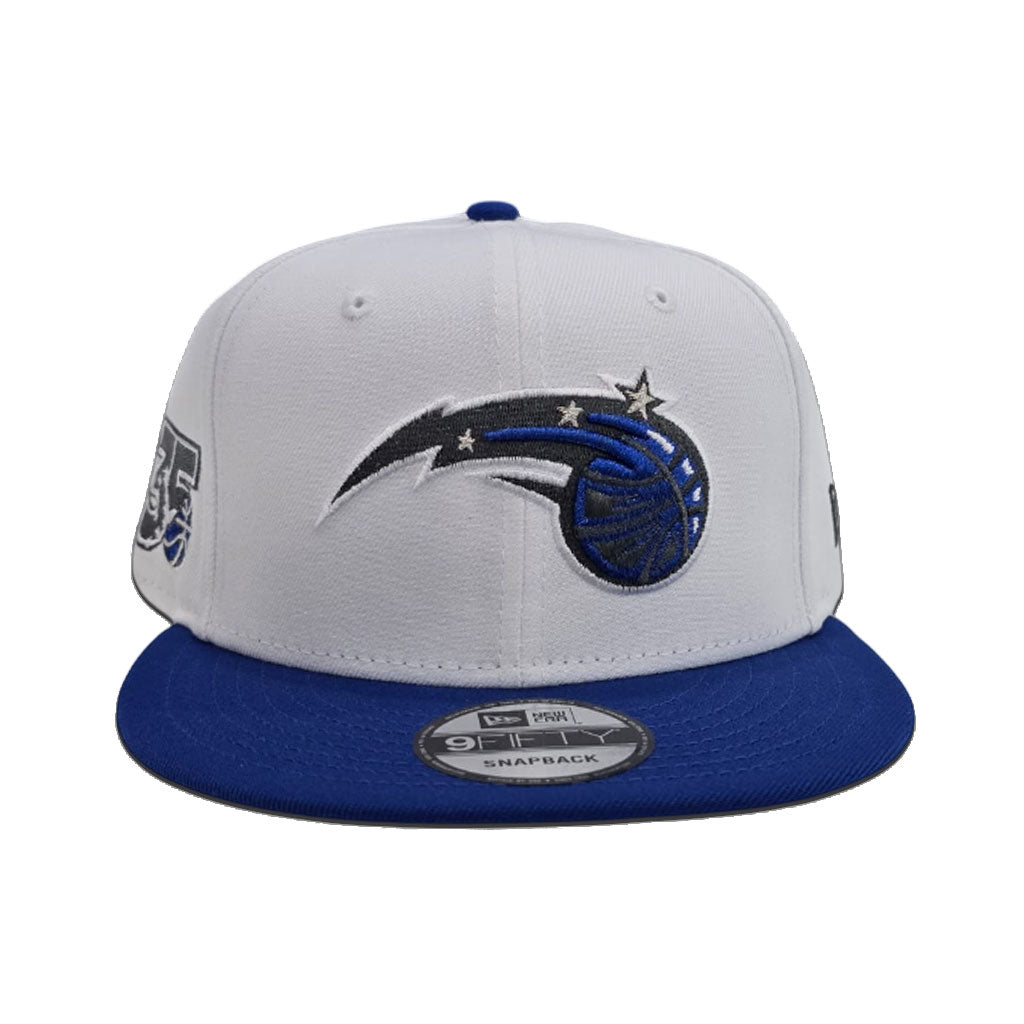 White Orlando Magic Royal Blue Visor Gray Bottom 35th Anniversary Side Patch New Era 9Fifty Snapback